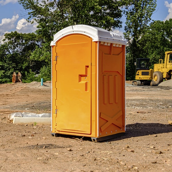 what is the cost difference between standard and deluxe porta potty rentals in Noble